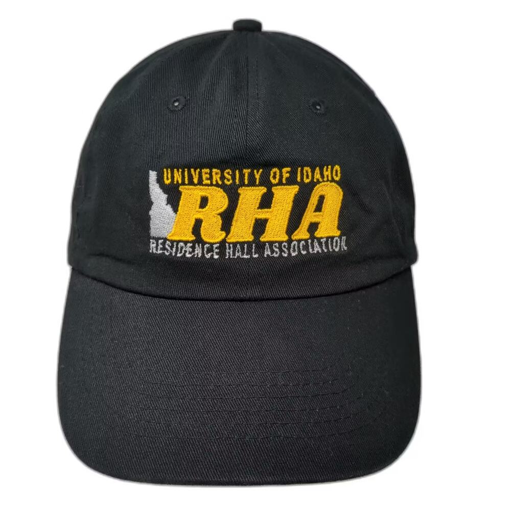 Imagen University of Idaho RHA Hat Baseball Cap Black Yellow OS Cotton Slideback